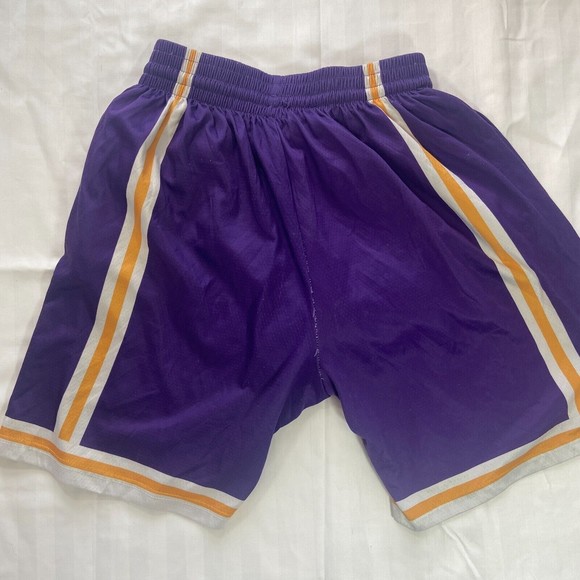 Vintage 90s Los Angeles Lakers Mens Size Small Embroidered Basketball Shorts NBA - Picture 3 of 5